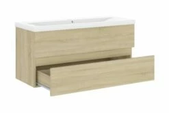 Vaskeskab Med Indbygget Håndvask Spånplade Sonoma-eg -TRADEMAX Salg vaskeskab med indbygget haandvask spaanplade sonoma eg brun 3341438
