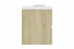 Vaskeskab Med Indbygget Håndvask Spånplade Sonoma-eg -TRADEMAX Salg vaskeskab med indbygget haandvask spaanplade sonoma eg brun 3341441 1