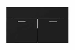 Vaskeskab Med Indbygget Håndvask Spånplade Sort -TRADEMAX Salg vaskeskab med indbygget haandvask spaanplade sort sort 3340721